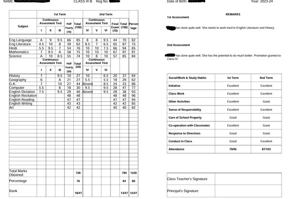 Report Card Templates